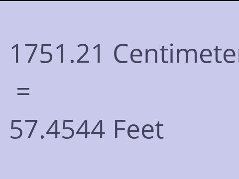 1751.21 CM TO FEET