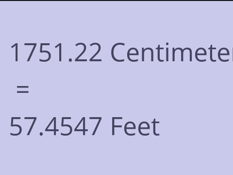 1751.22 CM TO FEET