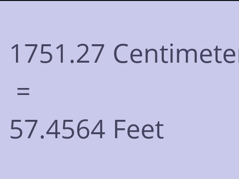 1751.27 CM TO FEET