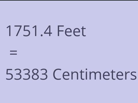 1751.4 FEET TO CM