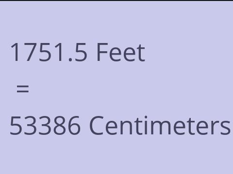 1751.5 FEET TO CM