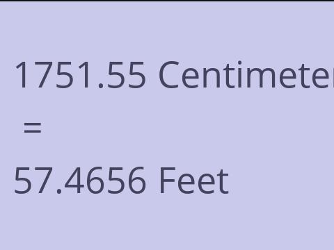 1751.55 CM TO FEET