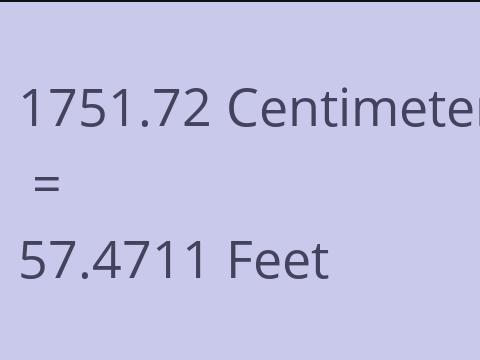 1751.72 CM TO FEET