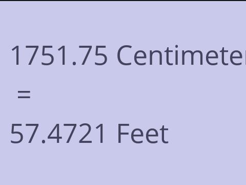 1751.75 CM TO FEET