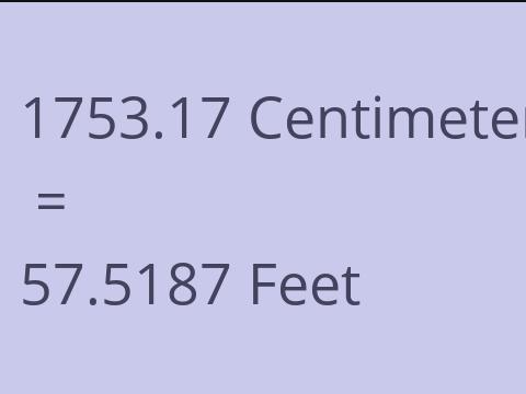 1753.17 CM TO FEET