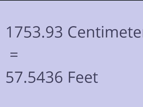 1753.93 CM TO FEET