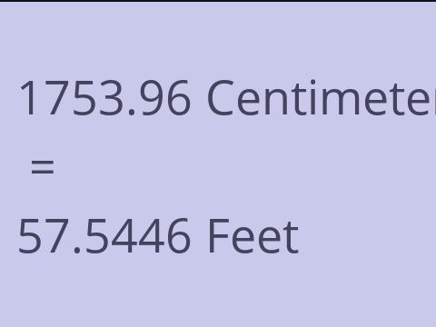 1753.96 CM TO FEET