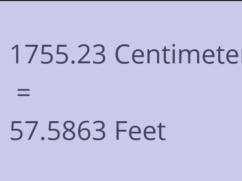 1755.23 CM TO FEET