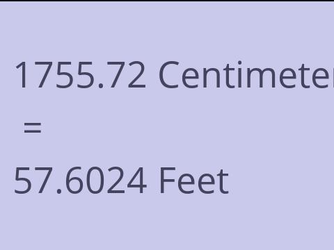 1755.72 CM TO FEET