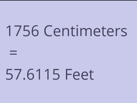 1756 CM TO FEET