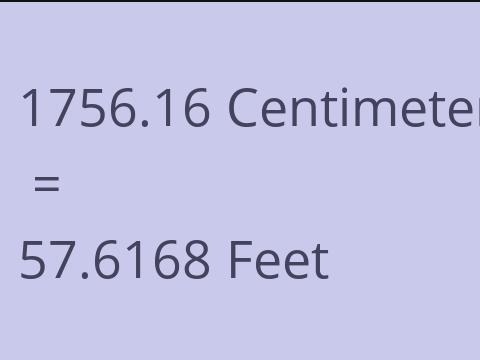 1756.16 CM TO FEET