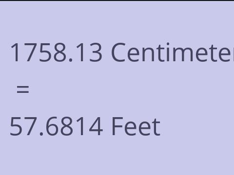 1758.13 CM TO FEET