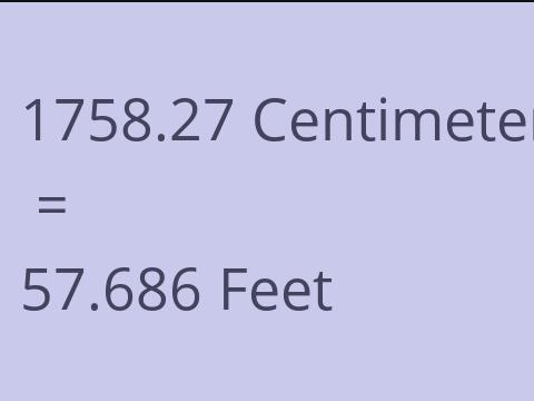 1758.27 CM TO FEET