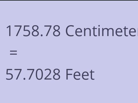 1758.78 CM TO FEET