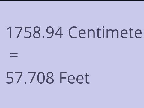 1758.94 CM TO FEET