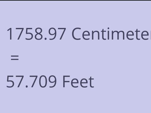 1758.97 CM TO FEET