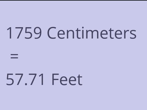 1759 CM TO FEET