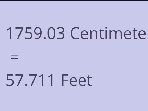 1759.03 CM TO FEET