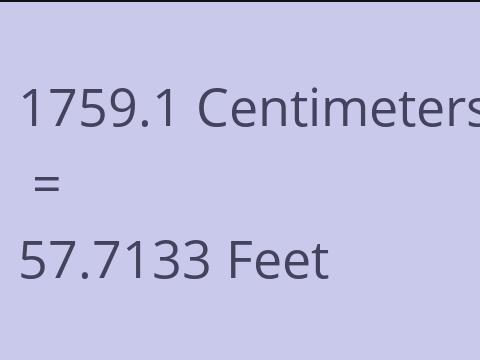 1759.1 CM TO FEET