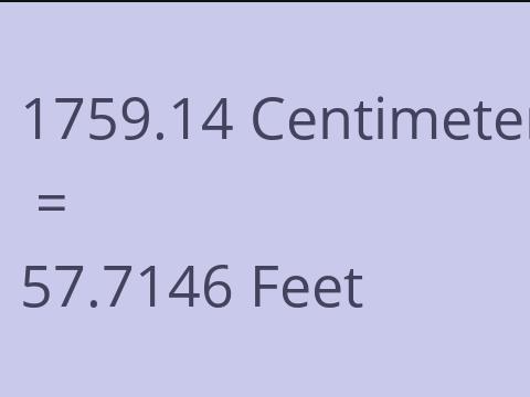 1759.14 CM TO FEET