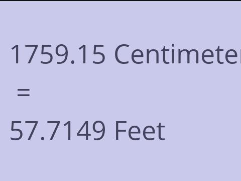 1759.15 CM TO FEET