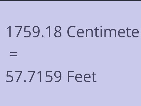 1759.18 CM TO FEET