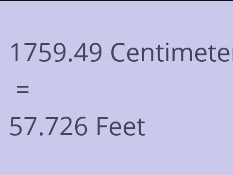 1759.49 CM TO FEET