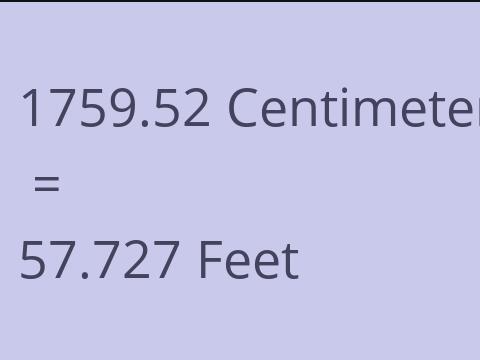 1759.52 CM TO FEET