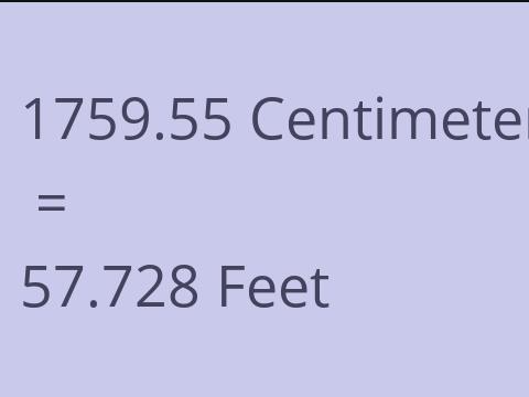 1759.55 CM TO FEET