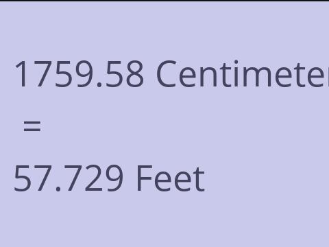 1759.58 CM TO FEET