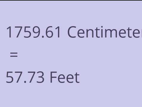 1759.61 CM TO FEET