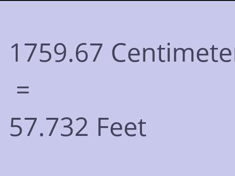 1759.67 CM TO FEET