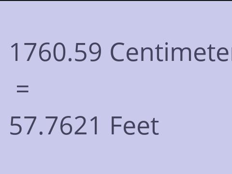 1760.59 CM TO FEET