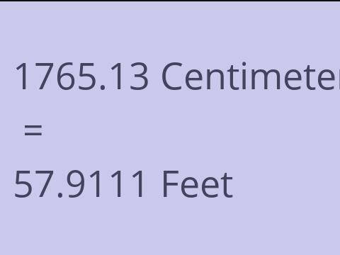 1765.13 CM TO FEET