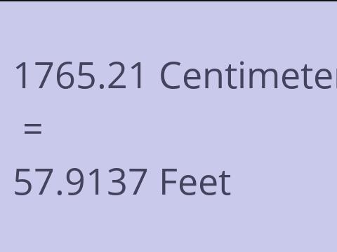 1765.21 CM TO FEET