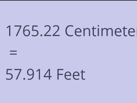 1765.22 CM TO FEET