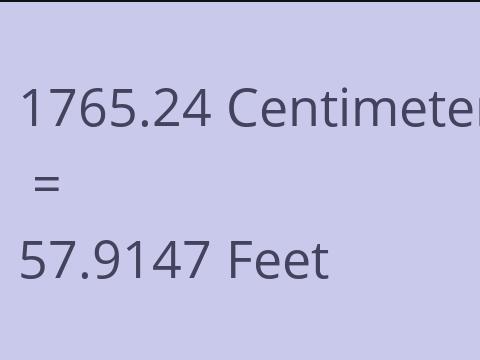 1765.24 CM TO FEET