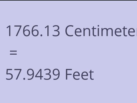 1766.13 CM TO FEET