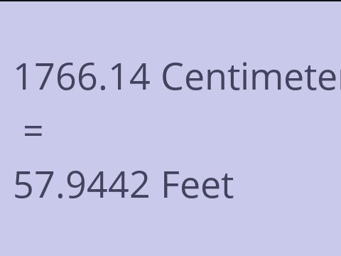 1766.14 CM TO FEET