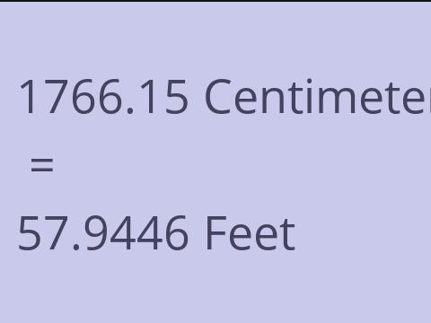 1766.15 CM TO FEET