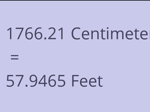 1766.21 CM TO FEET