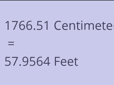 1766.51 CM TO FEET