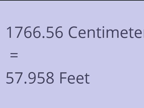 1766.56 CM TO FEET