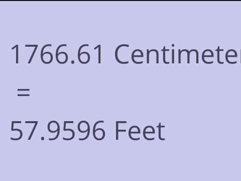 1766.61 CM TO FEET