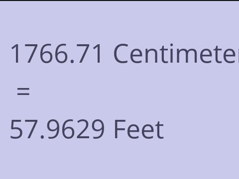 1766.71 CM TO FEET