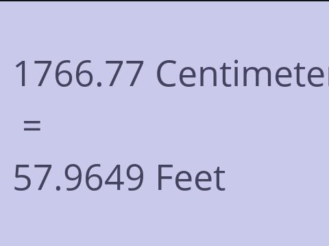 1766.77 CM TO FEET