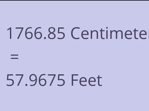 1766.85 CM TO FEET