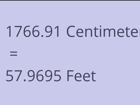 1766.91 CM TO FEET