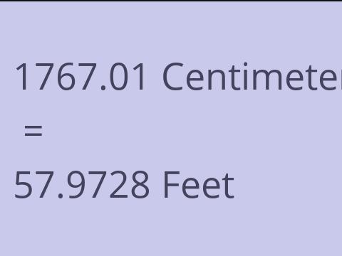1767.01 CM TO FEET