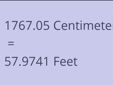 1767.05 CM TO FEET